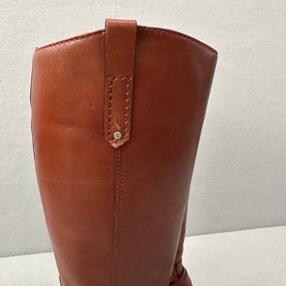 Tory Burch Derby Tall Leather Riding Boots in Antique Brown US 9M - Picture 8 of 15